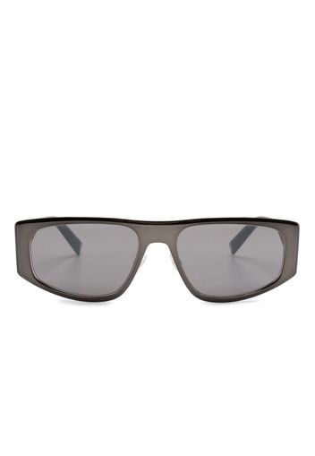 Givenchy cutout-logo rectangle-frame sunglasses - Nero