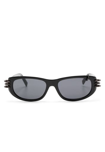 Givenchy Anima pierced rectangle-frame sunglasses - Nero