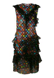 polka dot ruffled dress
