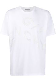 refracted oversized embroidered logo T-shirt