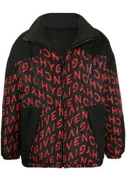 reversible logo-print puffer jacket