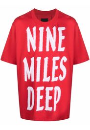 Givenchy slogan-print drop-shoulder T-shirt - Rosso