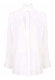 Givenchy cut-out detail silk shirt - Bianco