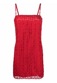 Givenchy 4G-motif square-neck dress - Rosso