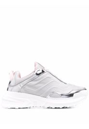 Givenchy metallic-effect leather sneakers - Grigio