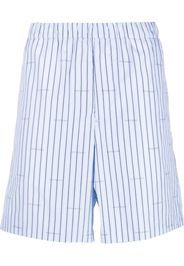 Givenchy Shorts a righe con logo - Blu