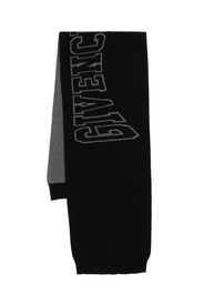 Givenchy two-tone logo-print scarf - Nero