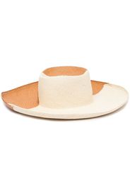 Gladys Tamez two-tone fedora hat - Bianco