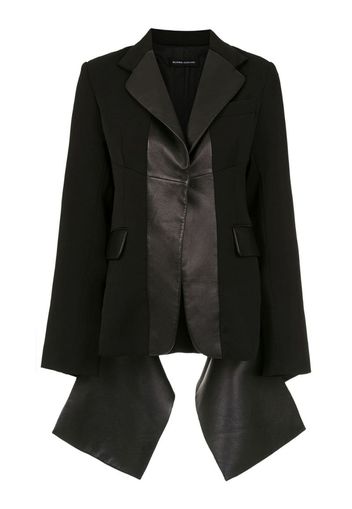 leather panelled blazer