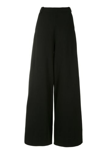 slit pockets wide leg trousers