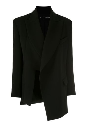 V neck asymmetric blazer