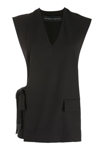 Gloria Coelho Gilet con scollo a V - Nero