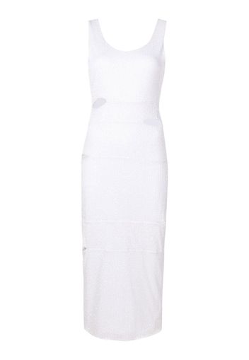 Gloria Coelho Abito midi smanicato con dettaglio cut-out - Bianco