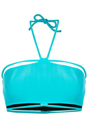 Gloria Coelho Top bikini con laccetti - Blu
