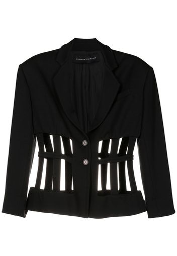 Gloria Coelho Blazer monopetto con inserti - Nero