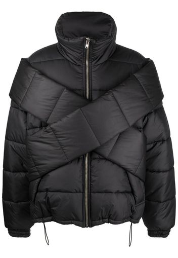 GmbH padded crossover-design jacket - Nero