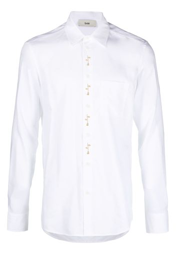 GmbH Aaren flower-hardware shirt - Bianco