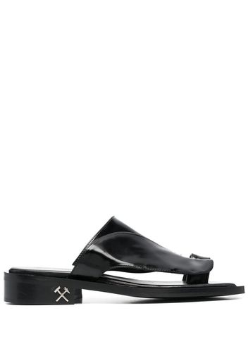 GmbH Kaan high-shine sandals - Nero