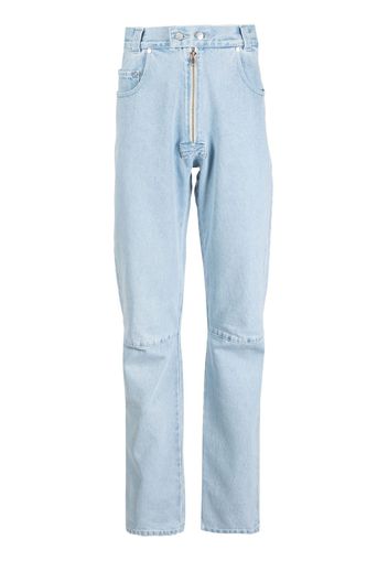 GmbH washed straight-leg jeans - Blu