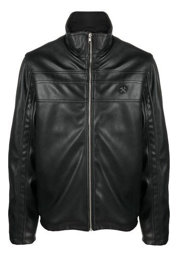 GmbH high-neck zip-up jacket - Nero