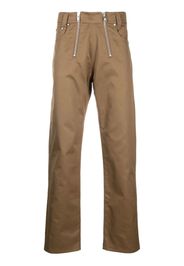 GmbH double-zip straight-leg jeans - Marrone