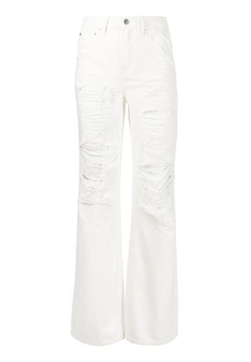 Goen.J Jeans a gamba ampia - Bianco