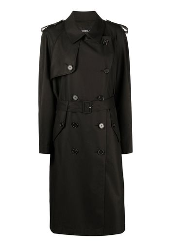 Goen.J Trench con cintura - Nero