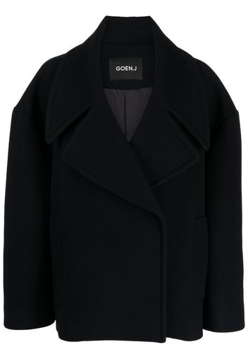 Goen.J Cappotto crop doppiopetto - Nero