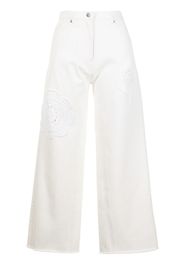 Goen.J Jeans a gamba ampia - Bianco