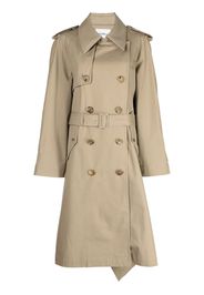 Goen.J Trench doppiopetto bicolore - Marrone