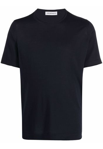 GOES BOTANICAL fine-knit merino T-shirt - Blu