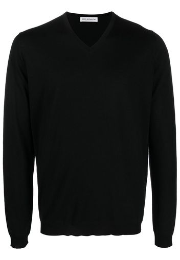 GOES BOTANICAL merino-wool V-neck jumper - Nero