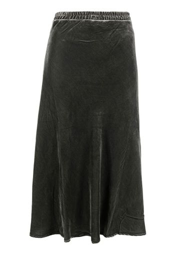 Gold Hawk velvet maxi skirt - Grigio