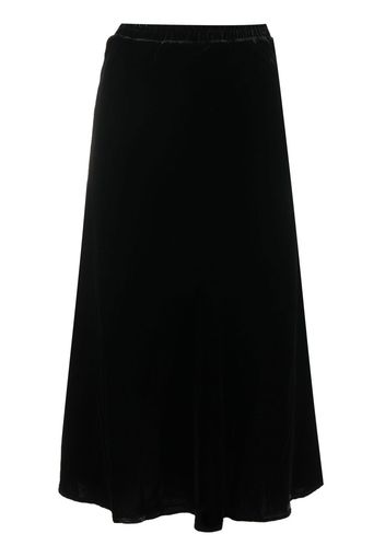 Gold Hawk velvet maxi skirt - Nero