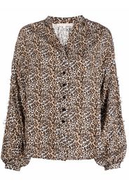 Gold Hawk silk leopard print blouse - Toni neutri