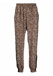 Gold Hawk leopard print trousers - Toni neutri