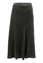 Gold Hawk velvet maxi skirt - Grigio