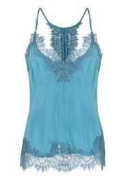 Gold Hawk lace-detailing sleeveless blouse - Blu