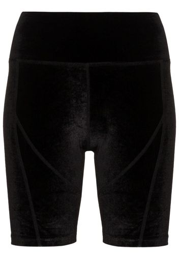 X Danielle Guizio velvet cycling shorts