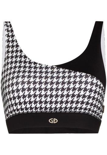 Goldbergh Pia houndstooth print bikini top - Nero