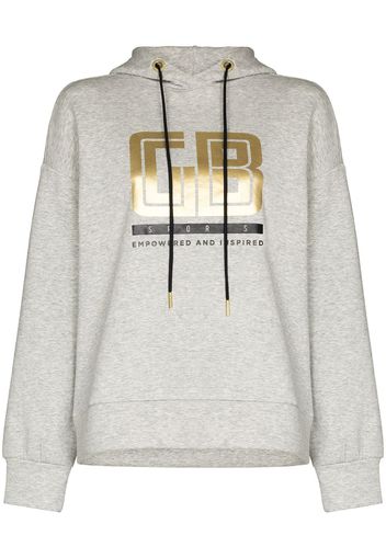 Goldbergh logo-print mélange hoodie - Grigio