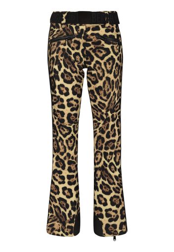 Goldbergh Pantaloni da sci Jacguar leopardati - Marrone