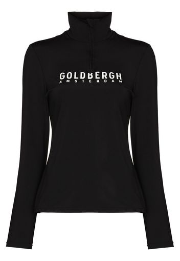 Goldbergh Top da sci Mandy con stampa - Nero