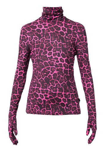 Goldbergh Temptress Pully jaguar-print top - Rosa