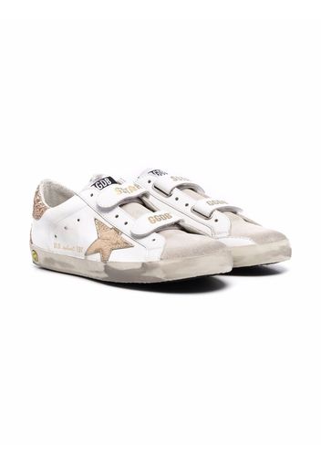 Golden Goose Kids TEEN Superstar distressed sneakers - Bianco