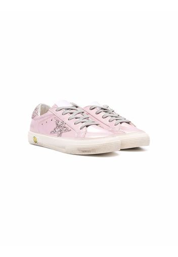 Golden Goose Kids Superstar glitter-detail sneakers - Rosa