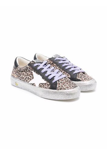 Golden Goose Kids May leopard sneakers - Marrone