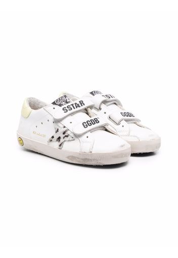 Golden Goose Kids logo-print touch-strap sneakers - Bianco
