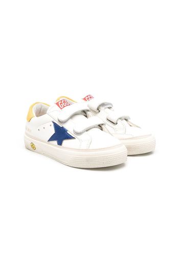 Golden Goose Kids May touch-strap low-top sneakers - Bianco