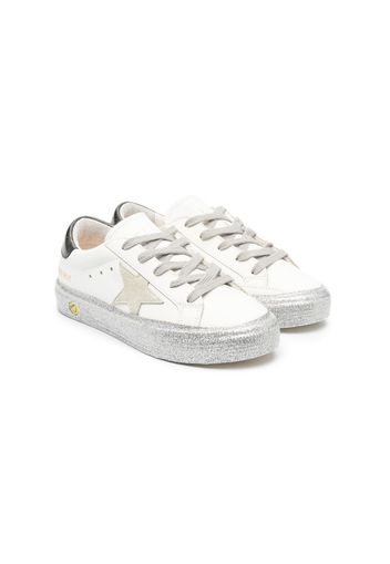 Golden Goose Kids Sneakers Superstar con glitter - Bianco